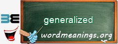 WordMeaning blackboard for generalized